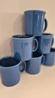 6 Fiesta Ware Lapis Blue 12 oz. Coffee MUGS, New & Unused