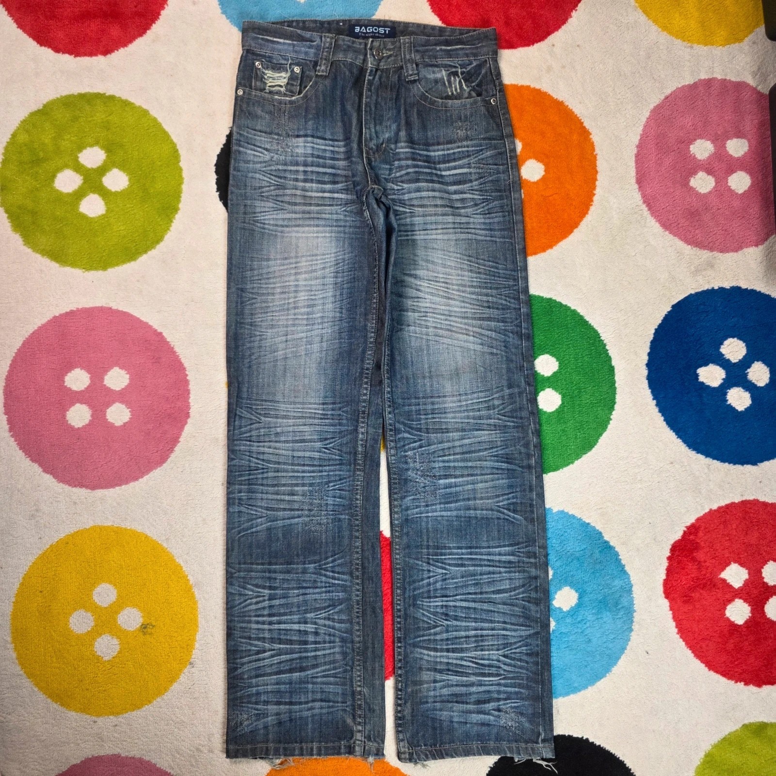 2000s Y2K Ecko Unltd Blue Navy Denim Straight Leg Jeans W30 L33 image 6
