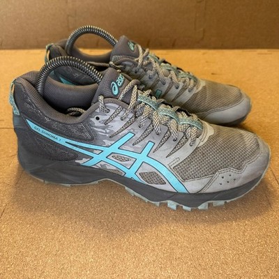 Asics Gel-Sonoma 3 Men's 9.5 Trail Running Shoes Grey Turquoise Sneakers T774N