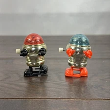 Vintage TOMY Windup Walking Robot Lot Of 2 Non Working -damaged Foot- 1978