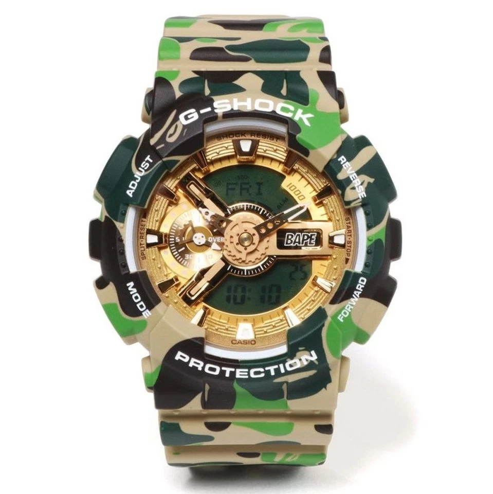 Reloj Digital Militar G-SHOCK GA-110 BAPE Camuflaje Verde Ejército Edición Limitada Raro Foto 4 de 4