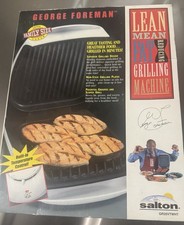 George Foreman GR20VTWHT Contact Grill White Non-Stick Plates Temp Control