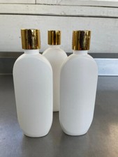 16 oz. White HDPE 28-410 Opaque Squeezable Oval Plastic Bottle Set of 3