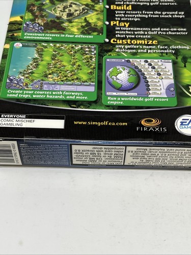 Sid Meier's Sim Golf PC - 2002 EA Firaxis NEW SEALED NOS CD-ROM Design Play - Picture 5 of 7