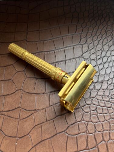 USSR jubilee razor Leningrad 24 carat gold plated Analogue GILLETTE ARISTOCRAT - Picture 8 of 19