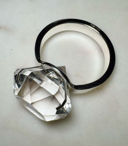 Godinger Shannon Crystal Faux Diamond Crystal Engagement Wedding Ring In Box - Picture 3 of 13