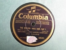 Columbia Light Opera Company: The Mikado - Vocal Gems 12” 78 Shellac 9581