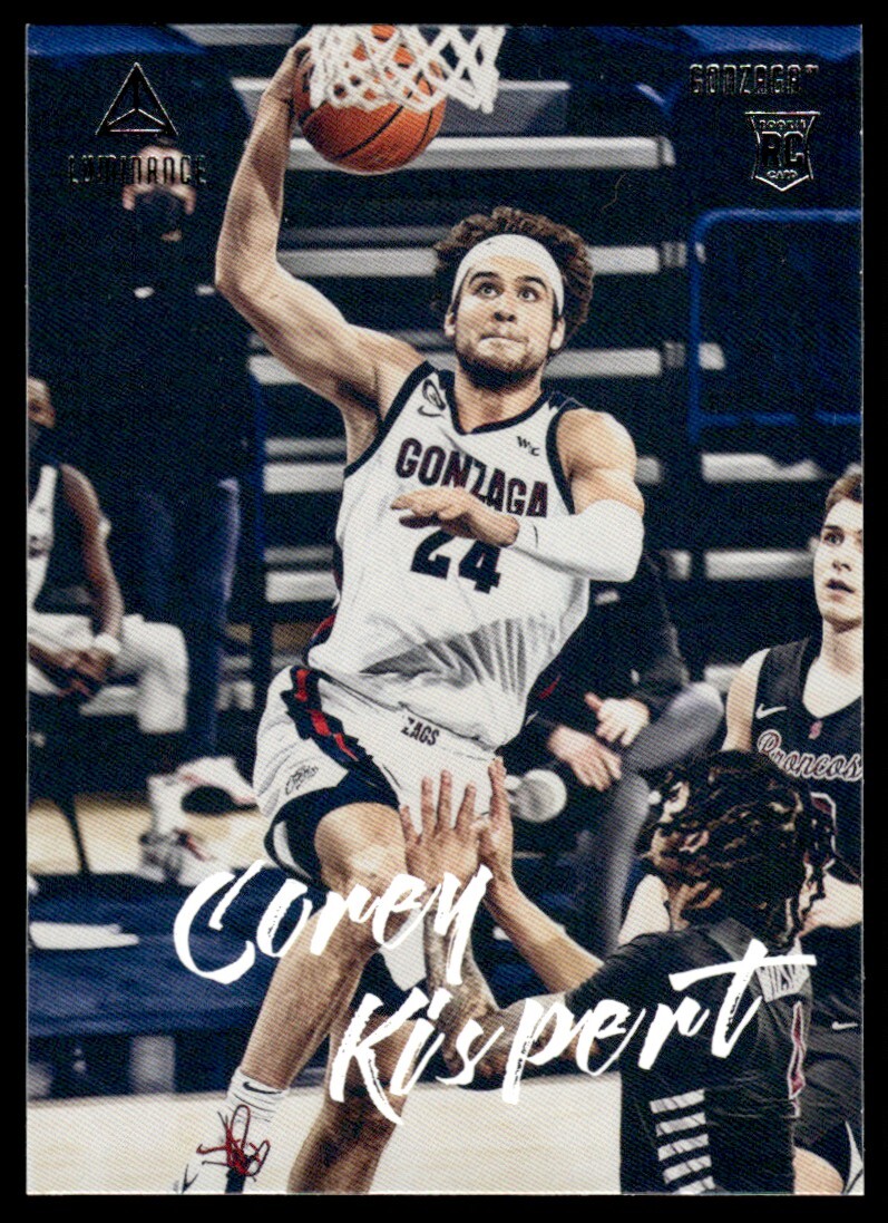 2021-22 Chronicles Luminance Draft Picks Corey Kispert #83 RC Gonzaga Bulldogs