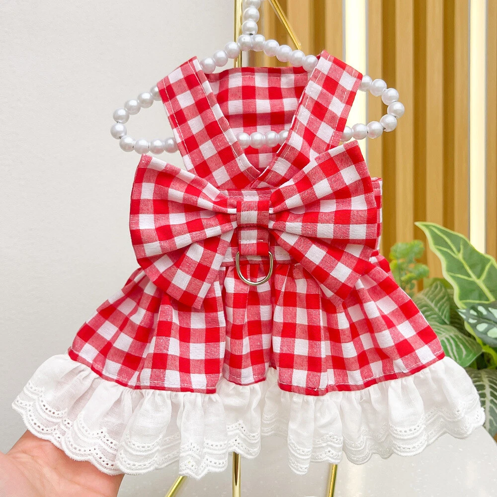Cute Small Dog Harness Dress for Puppies and Cats Vest Clothing