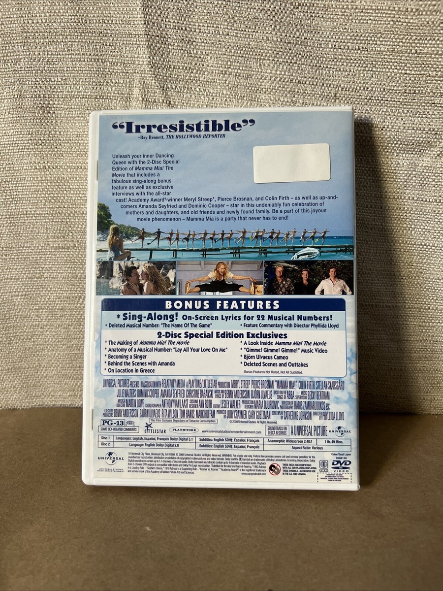 Mamma Mia (DVD, 2009, 2-Disc Set, Special Edition) 25192010347| eBay