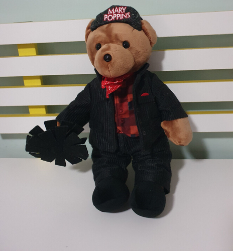 MARY POPPINS CHIMNEY SWEEP TEDDY BEAR 40CM THE MUSICAL DISNEY
