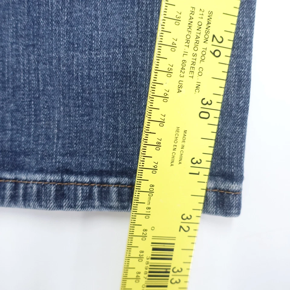 Lee Jeans Para Mujer 12 Azul Denim Algodón 5 Bolsillos Cremallera Mosca Cómodo Pierna Recta Foto 4 de 4