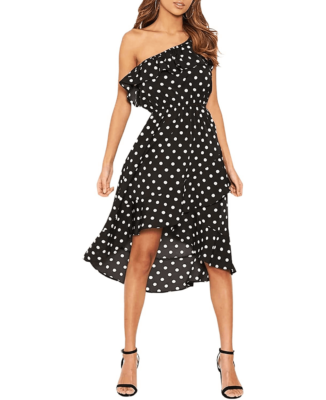 cute flowy dress Dresses, Casual Dresses, Formal Dresses Morning Lavender and ruffled trims along the hem Simple Sleeveless V Neck Chiffon