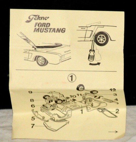 Tekno, Denmark, Ford Mustang Coupe, White, #834, Die-Cast with Original Box, NM - Picture 7 of 11
