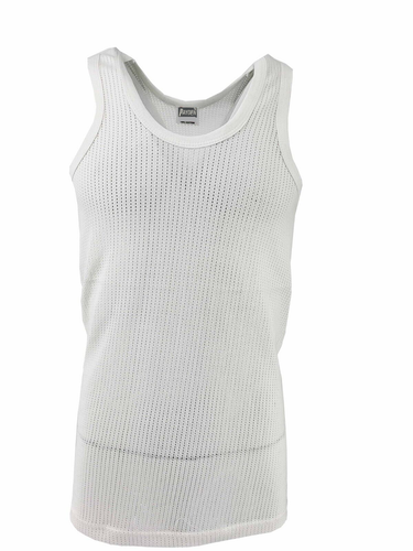 Mens Payden Vest Premium 100% Cotton Mesh Fishnet String Summer Airtex V Neck - Picture 7 of 7