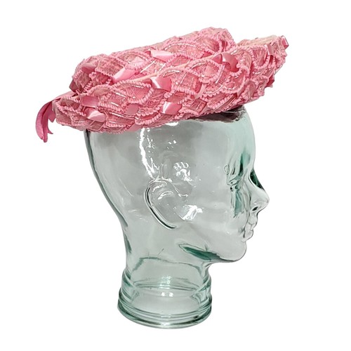 Gianfranco Ferre Vintage Pink Straw Hat 70s/80s Emilio Pucci Hat in Fuchsia Pink Straw – Better  main image 3