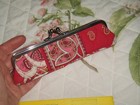 Vera Bradley Kisslock slim case quilted fabric pretty pink floral pattern lined — photo 4