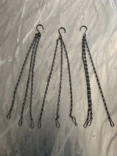 Benvo 16 in Hanging Chains for Plant Flower Pot Basket Chains (Pack of 3, Black)