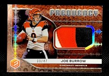 JOE BURROW 2020 ELEMENTS FREQUENCY ROOKIE PATCH JERSEY NUMBER MATCH #9/47 1/1 RC