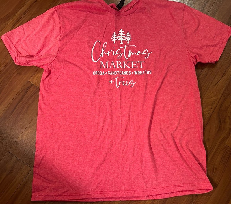 Gildan Red Christmas Graphic Tshirt XL
