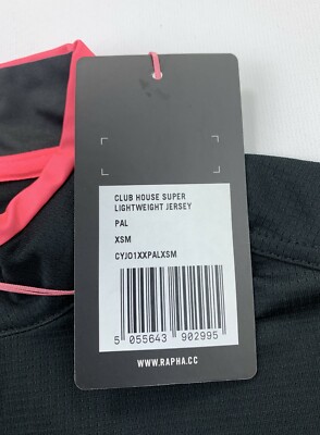 RAPHA Club House Super Light Weight Jersey Palo Alto Size XS New