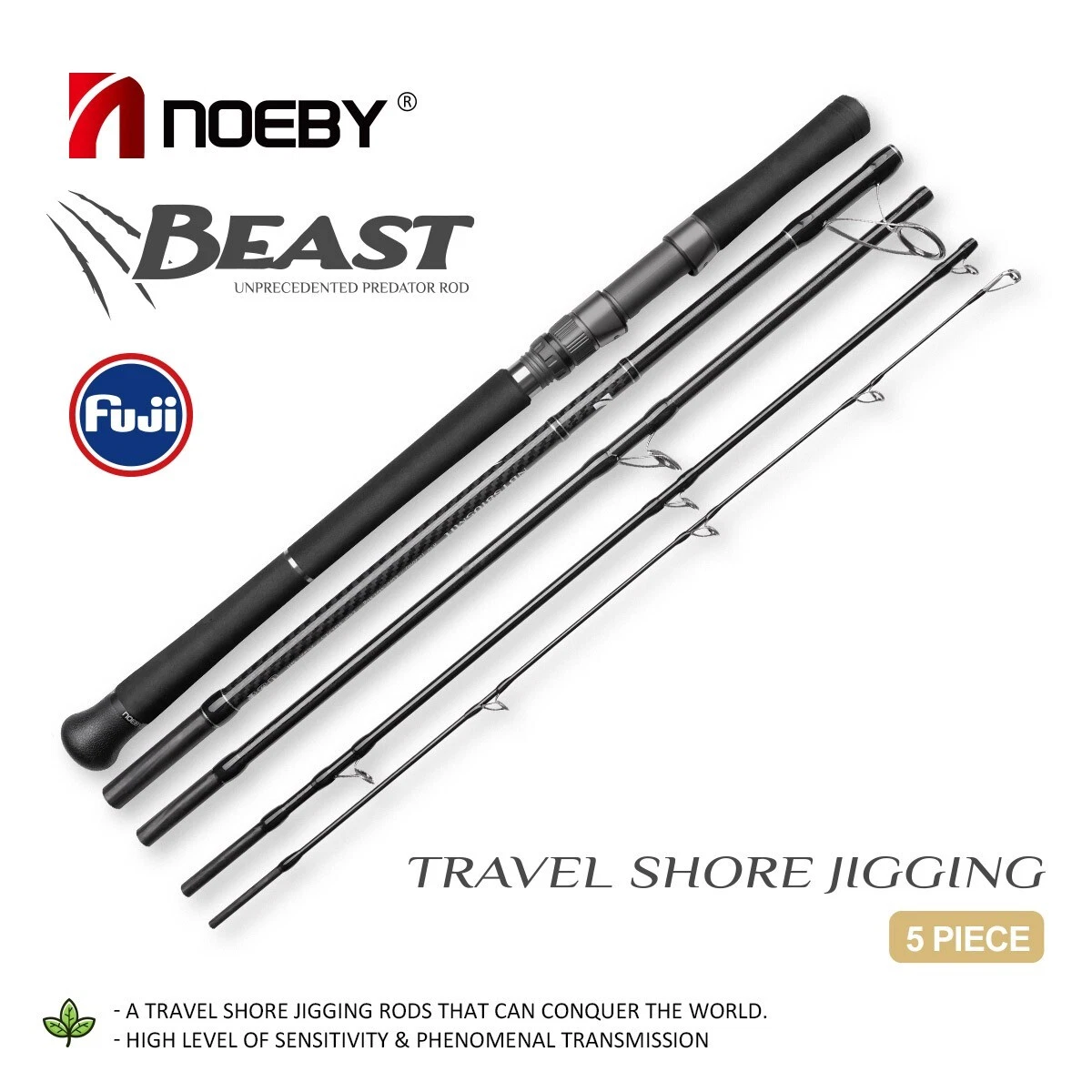 Noeby Beast Travel Shore Jigging Fishing Rod Boarding Spinning Rods 2.9m 5sec
Opens in a new window