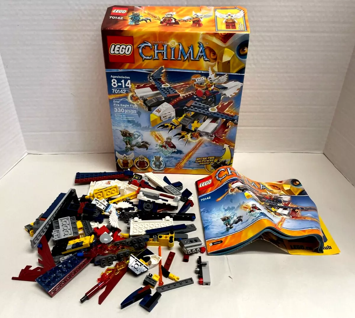 LEGO Legends of Chima 70142 Eris Fire Eagle Flyer Building Booklet Box AS IS