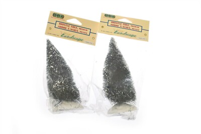 Lemax Christmas Village 6'' Trees 1991 Medium Bristle Tree- Set of 2 NEW 