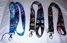 2 Black 1 Blue Mario Brothers,Luigi, Browser Lanyard ID Holders Keychains-New 