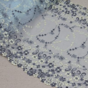 1-Yard-Light-blue-Delicate-Embroidered-Net-Tulle-Wide-Lace-Trim-12-034-Wide