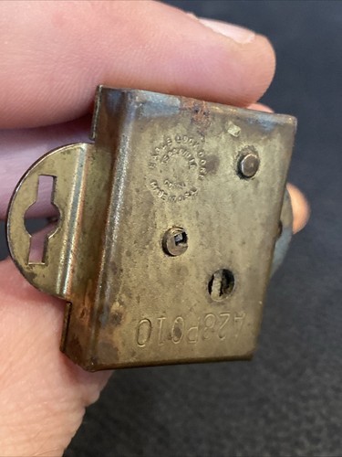 VTG Half Mortise Lock Chest Trunk Box Cabinet Brass Lock 3 Keys A280P10 WORKING - Picture 24 of 24