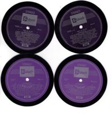 Vinyl Record Coasters (Large) ? 4 purple $tateside labels
