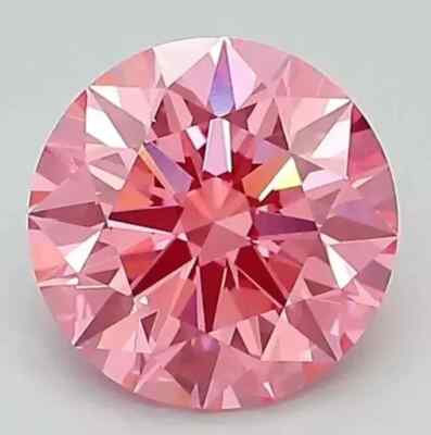 Zertifiziert 5.0 Karat VVS1 D Grad Runde Form 11 MM Natürlich Rosa Diamant Tolle