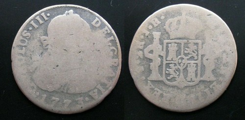 Carlos III, 2 Reales 1773, Potosi. 4,40 Grams/27 MM. Silver - 第 1/1 張圖片