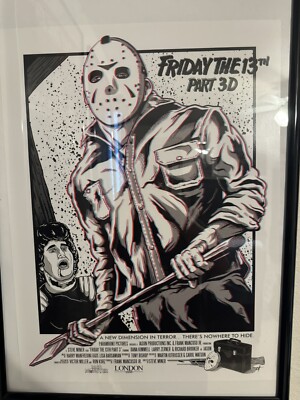 Friday the 13th Part 3 3D Poster London 1888 Mad Monster Limited Print Rare!