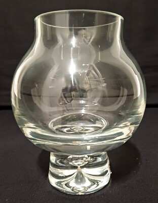 Glasvase mit Luftblase Dansk Glas Kunst Sønderborg H/D: 15 x 12 cm, 930 Gramm