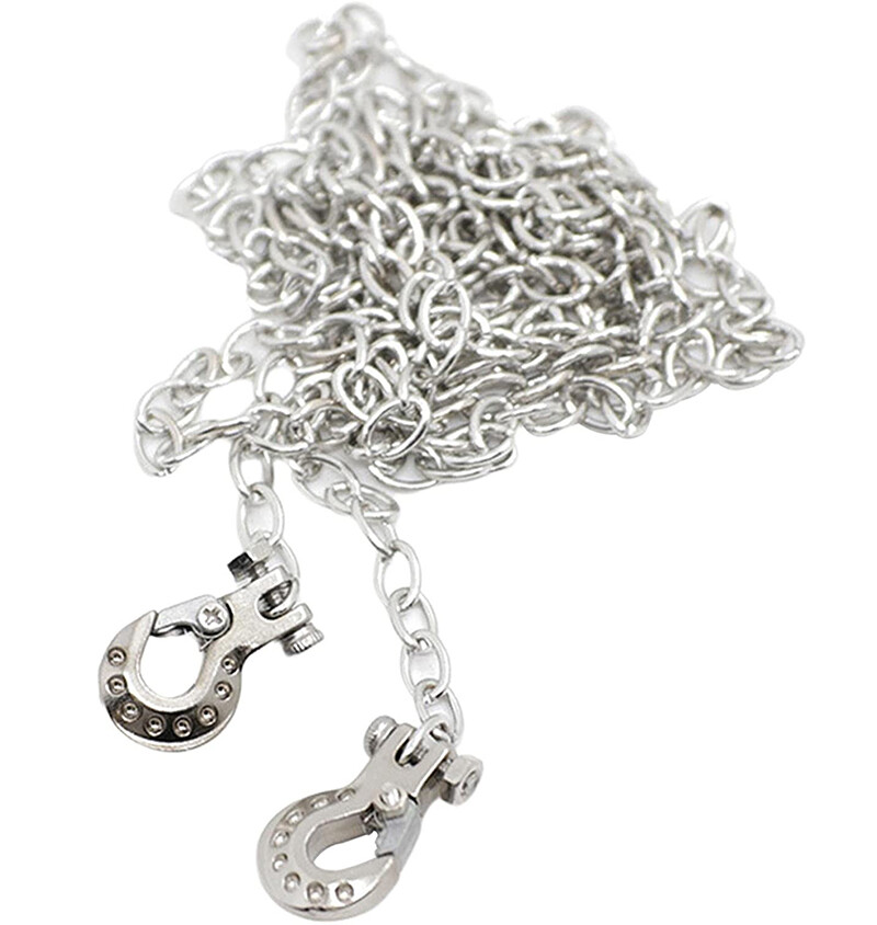 Realistic 1/10 Size Drag Chain & Tow Hooks for 1/10 Scale Off-Road Crawler