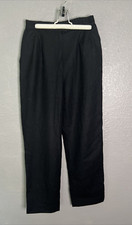 VTG Pendleton Woman  s Pants Sz 6 Petite Black Virgin Wool USA Warm Pleated