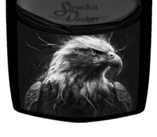 Grayscale USA Bald Eagle Abstract Fierce Vinyl Decal Hood Wrap Truck Car Graphic