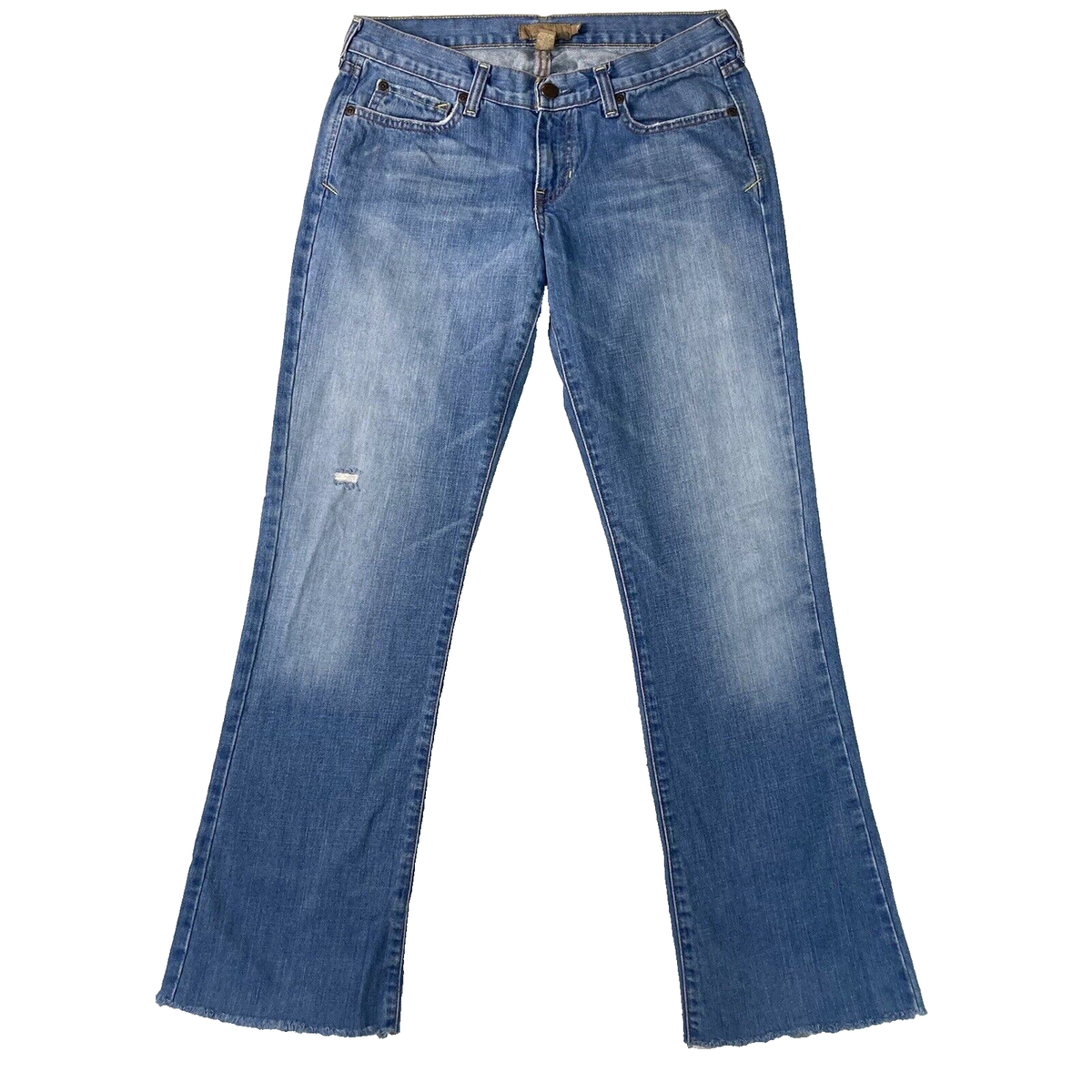 【Anyone more】Harden Raw Back Pocket Stitch Bootcut Denim Abercrombie & Fitch Jean Women 6 Emma Boot Cut Flare Raw Hem