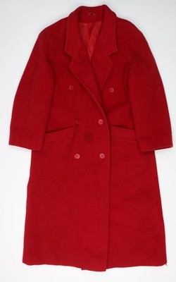 Roter Wollmantel von Essentials für Damen - Größe 12, Vintage-Stil