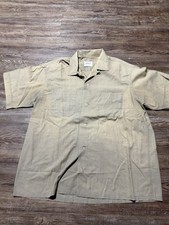 Vintage Penneys Towncraft Size Large Loop Collar 50s 60s Button Down Rayon Shirt