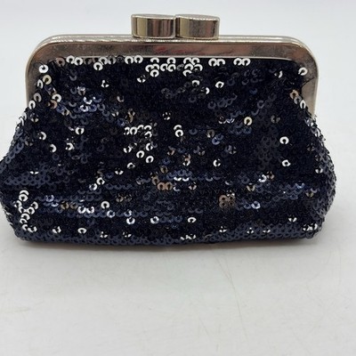 Victoria's Secret Angel Forever Black Sequin Coin Purse Wallet Bag/ Box 5''