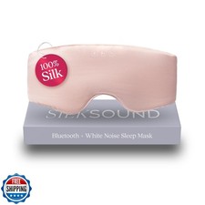 SilkSound 100 Mulberry Silk Bluetooth Sleep Mask, Skin-Friendly Sleeping Eye
