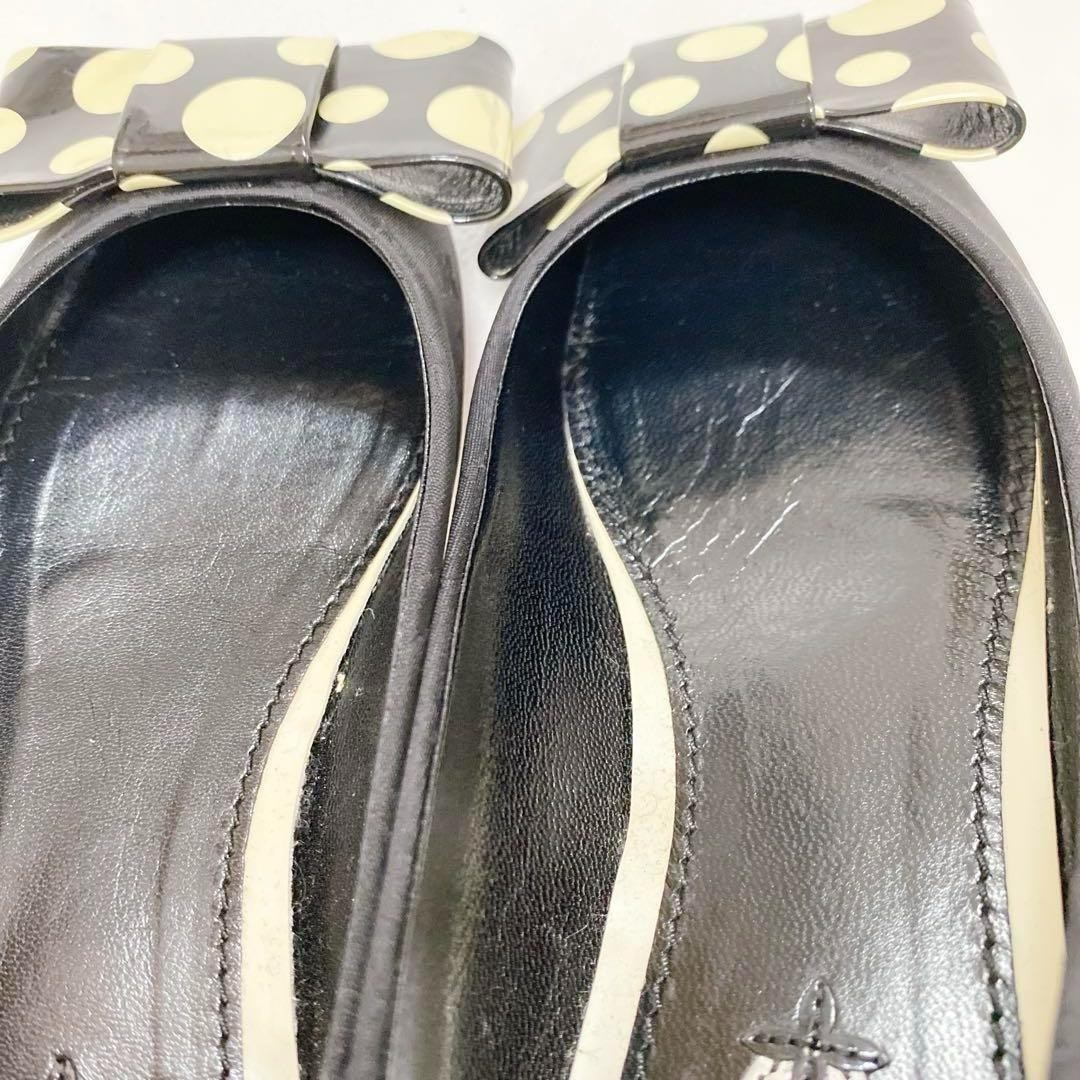 Rare Louis Vuitton x Yayoi Kusama Polka Dot Ribbon Mules Flat Pumps Black 34.5 image 6