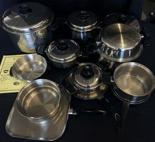 Royal Queen Cookware Set T304 MC2000 SS 5 Ply USA ~ 18 Pieces As Shown