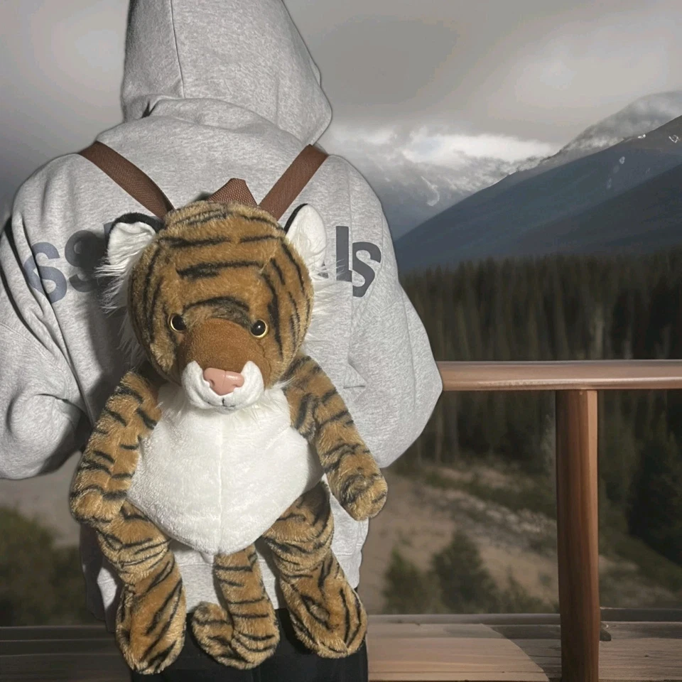 tiger backpack plush with small pocket . good condition . never worn out .  - Image 2 of 3