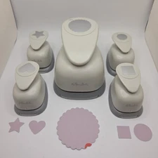 The Paper Studio Paper Punch Set with 5 Assorted Shapes  1" And 2.5" Craft Tools