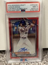 Carson Benge RC 1st Bowman Auto Red Lava /5
