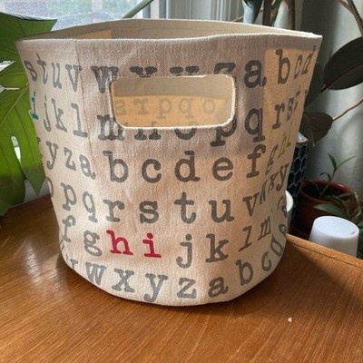 PEHR DESIGNS Alphabet Canvas Kids Storage Bin NEW